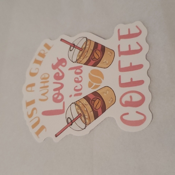 Just a Girl who Loves Iced Coffee Sticker - Picture 4 of 4